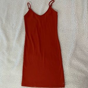 Short Orange bodycon dress